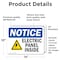 Signmission Electric Panel Inside Sign With Symbol, 14 in W x Rectangle, Vinyl Decal OS-2PACK-NS-D-1014-L-11634 - alternate 5